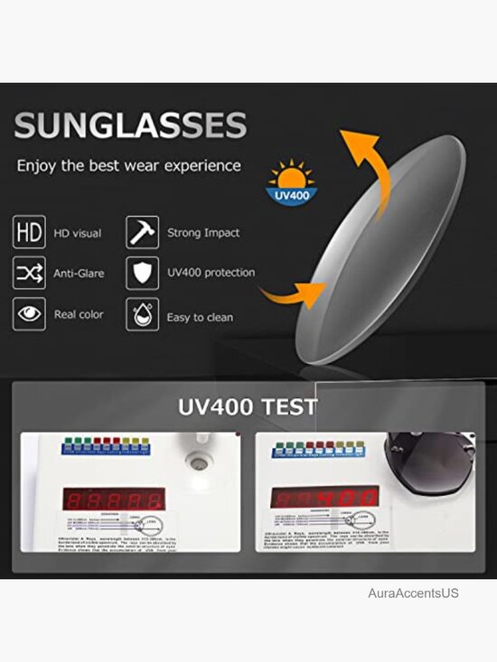 Oversized Rimless Diamond Gradient Sunglasses UV400 main image 7